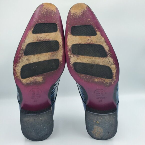 Giovanni Conti Mens blue leather Shoes Blue US 10 EU 43 - Picture 5 of 8